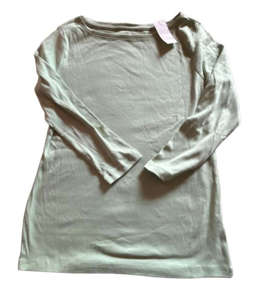 Talbots 3/4 Sleeve T-Shirt Size XS mint Green Pima Cotton